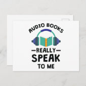 Audiobooks sprechen wirklich mit mir Audiobook Lov Postkarte (Vorne/Hinten)