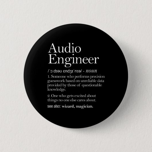 Audiodefinitionsapparel Button (Vorderseite)