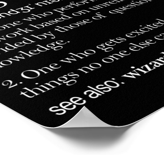 Audiodefinitionsapparel Poster (Ecke)