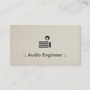Audioingenieur Einfache Elegante Beruflich Visitenkarte