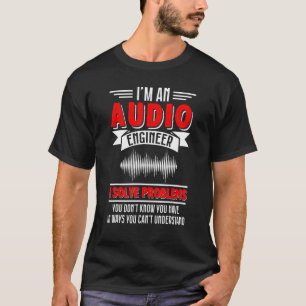 Audioingenieur I löst Probleme mit der Technik der T-Shirt