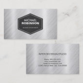 Audioingenieur - Silver Metallic Look Visitenkarte (Vorne/Hinten)