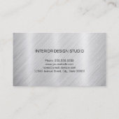 Audioingenieur - Silver Metallic Look Visitenkarte (Rückseite)