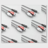 Audiokabel Vintag Tech Geschenkpapier (Flach)