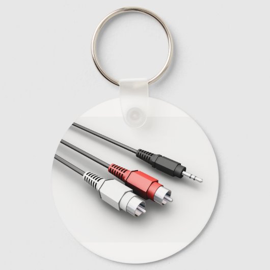 Audiokabel Vintag Tech Schlüsselanhänger (Vorderseite)