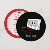 Audiokassette Einladung (Vorne/Hinten)