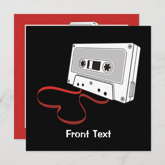 Audiokassette Einladung (Vorne/Hinten)