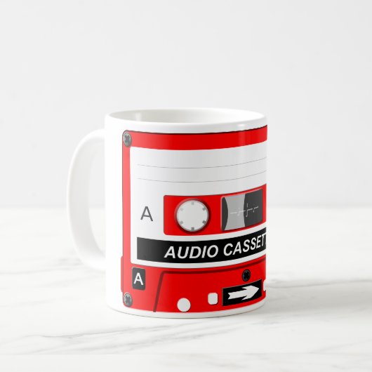 Audiokassette Kaffeetasse (Vorderseite Links)
