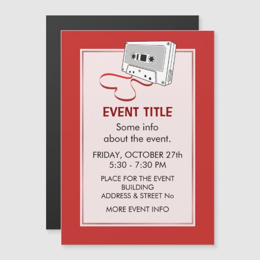 Audiokassette Magnetkarte (Vorne/Hinten)