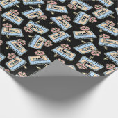 Audiokassette mit Bleistift-Muster Geschenkpapier (Ecke)