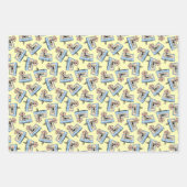 Audiokassette mit Bleistift-Muster Geschenkpapier Set (Vorderseite 2)