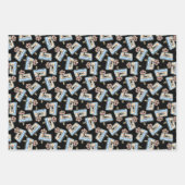 Audiokassette mit Bleistift-Muster Geschenkpapier Set (Vorderseite)