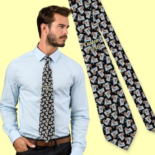 Audiokassette mit Bleistift-Muster Krawatte