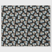 Audiokassette mit Bleistiftmuster Geschenkpapier (Flach)