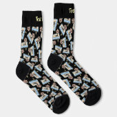 Audiokassette mit Bleistiftmuster Socken (Rechts)