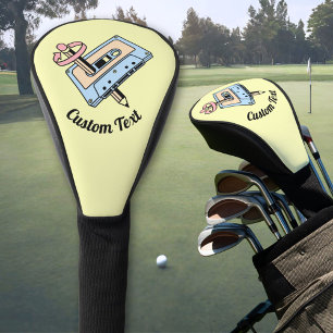 Audiokassette mit Stift Golf Headcover
