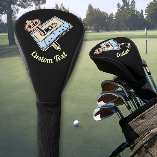 Audiokassette mit Stift Golf Headcover