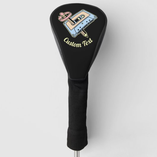 Audiokassette mit Stift Golf Headcover (Vorderseite)