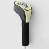 Audiokassette mit Stift Golf Headcover (angewinkelt)