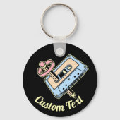 Audiokassette mit Stift Schlüsselanhänger (Vorderseite)