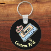 Audiokassette mit Stift Schlüsselanhänger (Vorderseite)