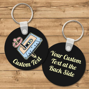 Audiokassette mit Stift Schlüsselanhänger