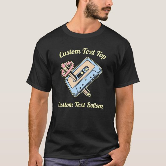 Audiokassette mit Stift T-Shirt (Vorderseite)