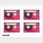 Audiokassette Rechteckiger Aufkleber (Blatt)