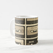 Audiokassette, Retro Poster Angesagt-Hop. Kaffeetasse (Vorderseite Links)