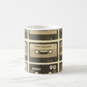 Audiokassette, Retro Poster Angesagt-Hop. Kaffeetasse (Mittel)