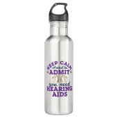 Audiologe Audiologie Funny Need Hörgeräte Edelstahlflasche (Vorderseite)