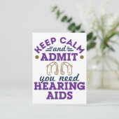 Audiologe Audiologie Funny Need Hörgeräte Postkarte (Stehend Vorderseite)
