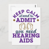 Audiologe Audiologie Funny Need Hörgeräte Postkarte (Vorne/Hinten)