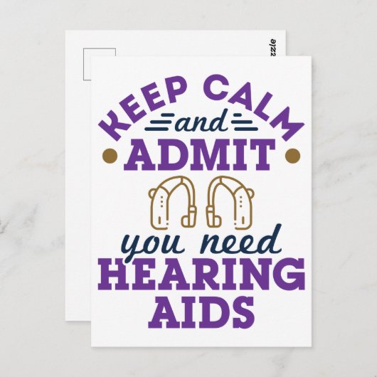 Audiologe Audiologie Funny Need Hörgeräte Postkarte (Vorne/Hinten)