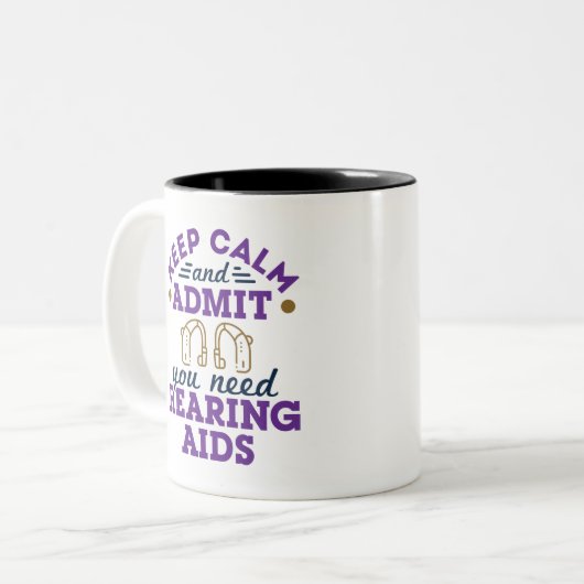 Audiologe Audiologie Funny Need Hörgeräte Zweifarbige Tasse (Vorderseite Links)