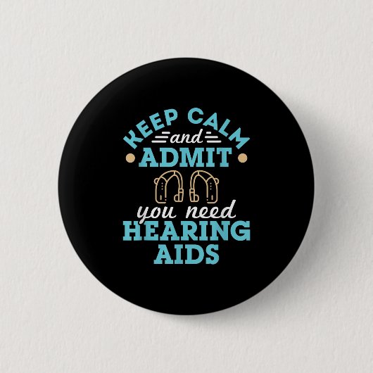 Audiologe Audiology Squad Staff Funny Heading Ai Button (Vorderseite)