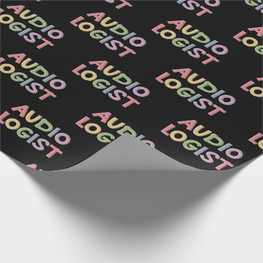 Audiologe Doktor der Audiologie Abschluss Geschenk Geschenkpapier (Ecke)