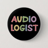Audiologe Doktor für Audiologie Abschluss Geschenk Button (Vorderseite)