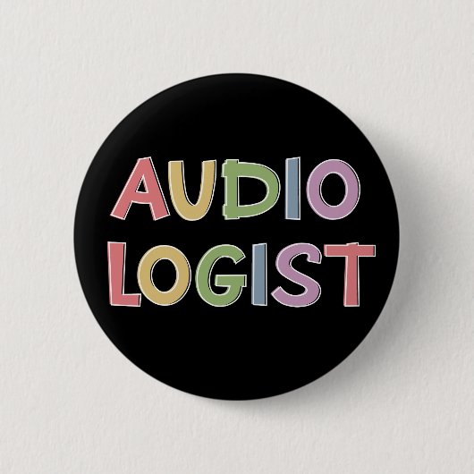 Audiologe Doktor für Audiologie Abschluss Geschenk Button (Vorderseite)