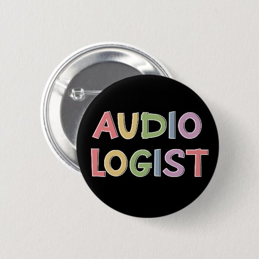 Audiologe Doktor für Audiologie Abschluss Geschenk Button (Vorne & Hinten)