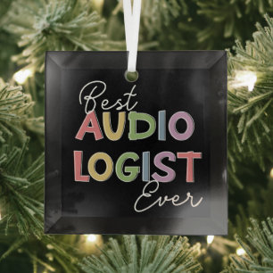 Audiologe Doktor für Audiologie Abschluss Geschenk Ornament Aus Glas