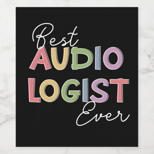 Audiologe Doktor für Audiologie Abschluss Geschenk Weinetikett (Einzelnes Label)