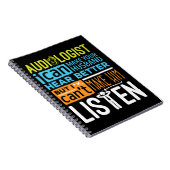Audiologe Funny Audiology hört besser Notizblock (Rechte Seite)