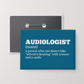 Audiologe Funny Definition Button (Vorderseite/Rückseite)
