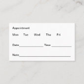 Audiologe Hört klinische Ernennungskarten Visitenkarte (Rückseite)