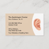 Audiologe Hörtest Ernennungskarten Terminkarte (Vorderseite)