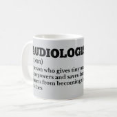 Audiologe Job Definition Gift Kaffeetasse (Vorderseite Links)