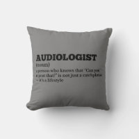 Audiologe Job Definition Pillow