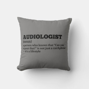 Audiologe Job Definition Pillow Kissen