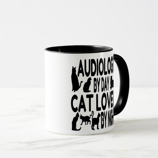 Audiologe Lieben Katzen Tasse (VorderseiteRechts)